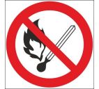 Знак "Запрещается пользоваться открытым огнем и курить"