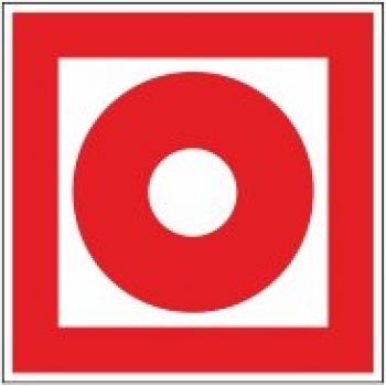 Знак "Кнопка включения установок (систем) пожарной автоматики" самоклеящийся