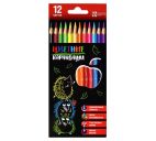 Карандаши 12цв. "Ёжики с яблоком"