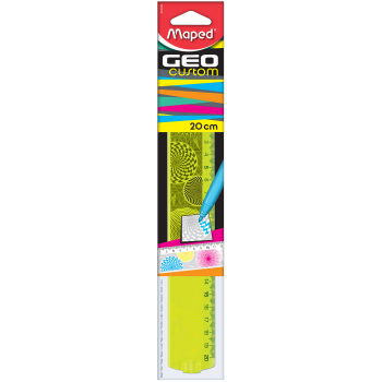 Линейка 20см "GeoCustom" с непачкающимися краями