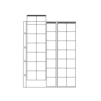 Лист д/монет 200х250 на 35 ячеек 30х32мм скользящий