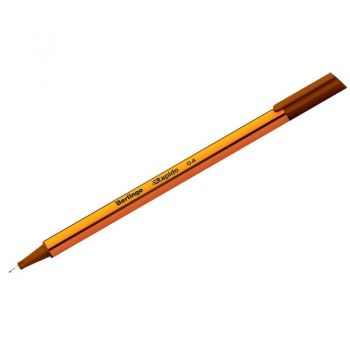 Ручка капиллярная "Berlingo Rapido" коричневая, 0,4мм,трёхгранная.