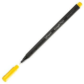 Ручка капиллярная жёлтая "Maped. Graph Peps" 0,4мм