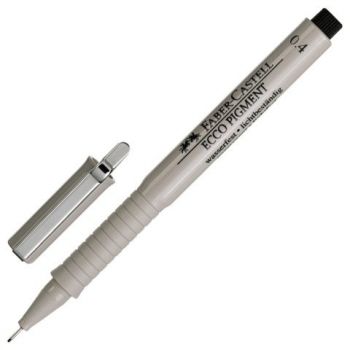 Ручка капиллярная (линер) чёрная "Ecco Pigment" 0,4мм