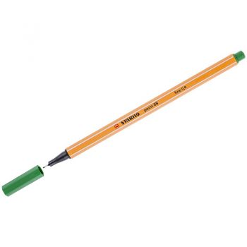 Ручка капиллярная зелёная "Stabilo"