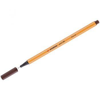 Ручка капиллярная коричневая "Stabilo.Point"