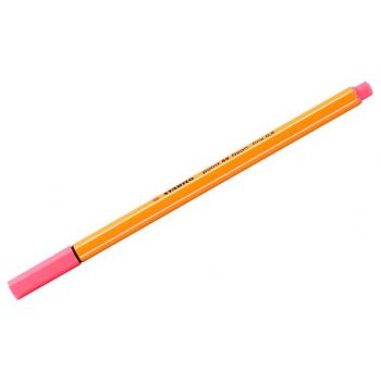 Ручка капиллярная красная неон "Stabilo.Point "