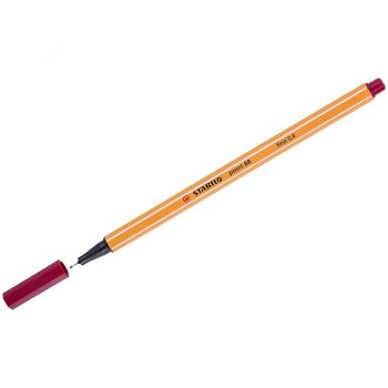 Ручка капиллярная тёмно-красная "Stabilo.Point"
