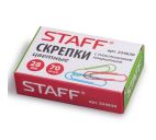 Скрепки 28мм 70шт. "Staff" цветные