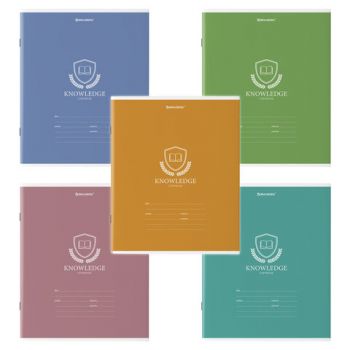 Тетрадь 18л. линейка "Brauberg. Однотонная с эмблемой"