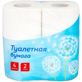 Туалетная бумага "OfficeClean" 2-сл. 4шт. белая