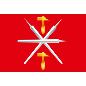 Флаг Тульской области 0,9х1,35м флажная сетка с прокрасом