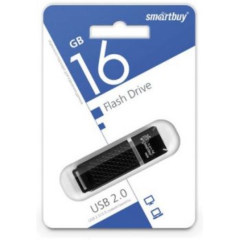 Флеш накопитель 16Gb Smart Buy Quartz чёрный