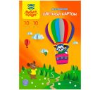 Цветной картон 10цв. 10л. двусторонний "Мульти-Пульти" мелованный в папке