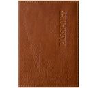 Обложка д/паспорта "Элегант" кожа, светло-коричневый