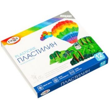 Пластилин 12цв. 240г "Классический" со стеком