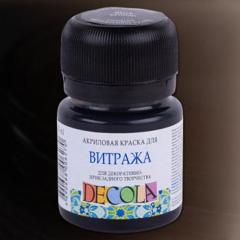 Акрил для витража. Черный 20мл "Decola"