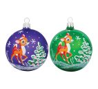 Шар "Олешка" 7,5см, стекло