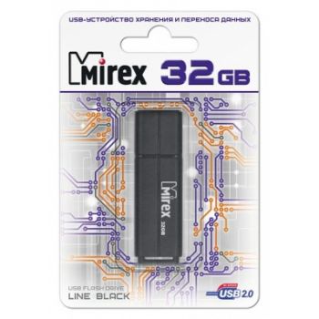 Флеш накопитель 32Gb Mirex Line USB 2.0 черный