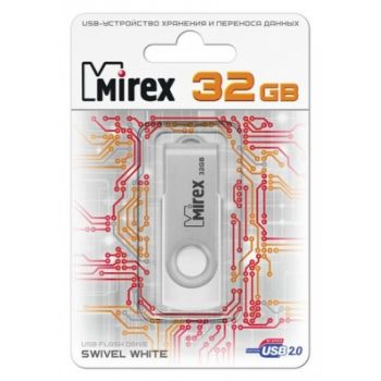 Флеш накопитель 32Gb Mirex Swivel белый