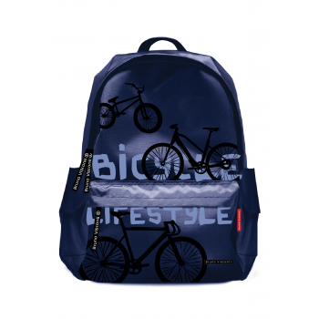 Рюкзак синий "Велосипеды"