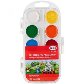 Акварель 20цв. "Мультики" б/кисти