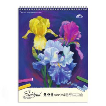 Скетчбук А4 30л. 150г/м2 "Ирисы"
