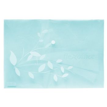 Конверт на кнопке А4 "Flexoffice" 0,12мм зелёный