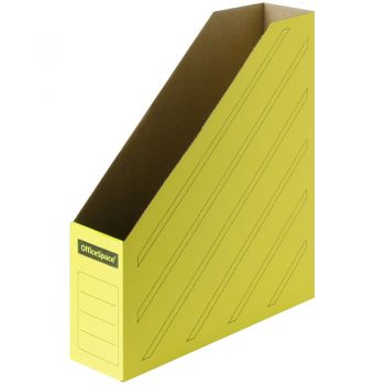 Накопитель архивный 75мм "OfficeSpace" жёлтый, микрогофрокартон