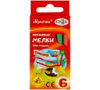 Мелки восковые 6цв. "Мультики" круглые