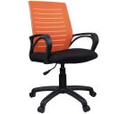 Кресло Helmi HL-M16 "Vivid" ткань S чёрная/ткань TW оранженвая