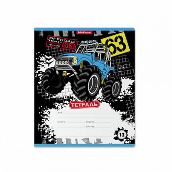 Тетрадь 12л. клетка "Track Car"