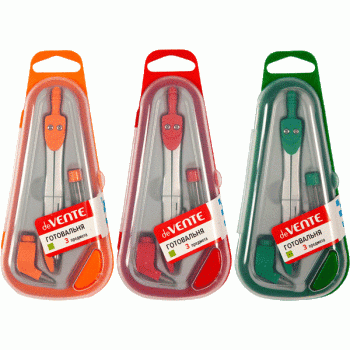 Готовальня "deVENTE" (3 предмета) с защитой острия