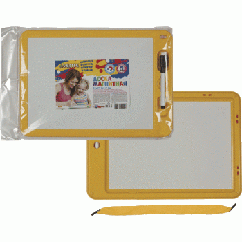 Доска А4 магнитно-маркерная 2-стор. (маркер, подвес)