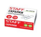 Скрепки 28мм 100шт. "Staff" никелированные