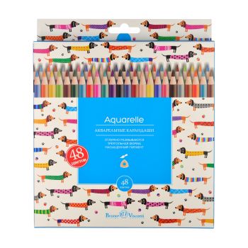 Карандаши акварельные 48цв. "HappyColor"