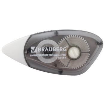 Корректирующая лента 5ммх8м "Brauberg Black&White" механизм перемотки