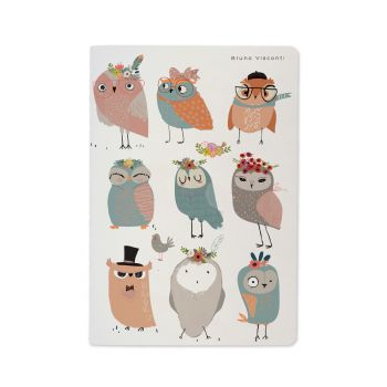 Тетрадь 40л. клетка "CUTE OWLS"