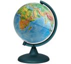 Глобус физический (d=21см)рельефный на треугольной подставке