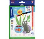 Карандаши 36цв. "SuperSoft. Жил-был кот" супермягкие трёхгранные