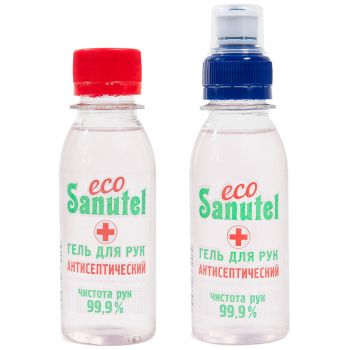 Гель антисептический "EcoSanutel" 100мл дозатор в ассорт.