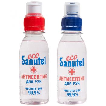 Жидкость антисептическая для рук "EcoSanutel" 100мл в ассорт.