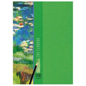 Скетчбук А5 100л. "Green book" салатовый тонированный блок