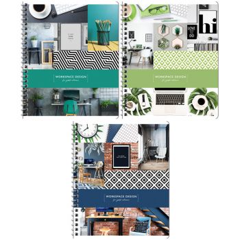 Тетрадь 96л. клетка "Офис. Workspace design" на спирали