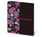 Фотоальбом "Brauberg. Пейсли" на 200 фото 10х15см чёрный с розовым