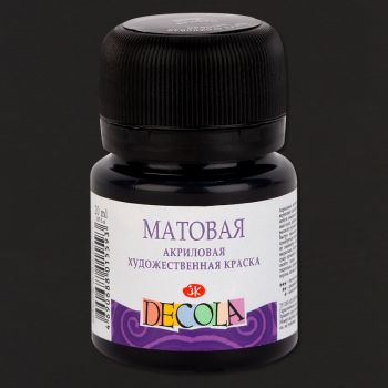 Акрил. Чёрный матовый 20мл "Decola"