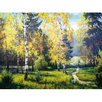 Картина по номерам "Прищепа. Берёзки" 40х50см (24 цвета)
