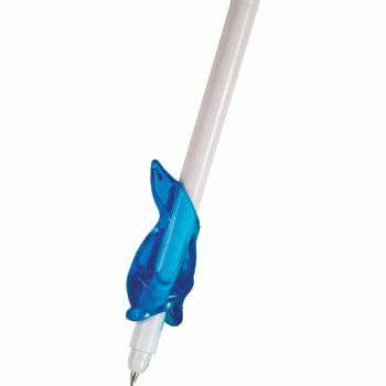 Насадка-держатель д/карандаша и ручки "Кольцо" силиконовая синяя
