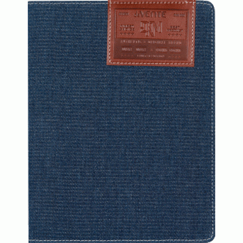 Записная книжка А5 160л. "deVente. Dark blue jeans" кремовый блок 70г/м2