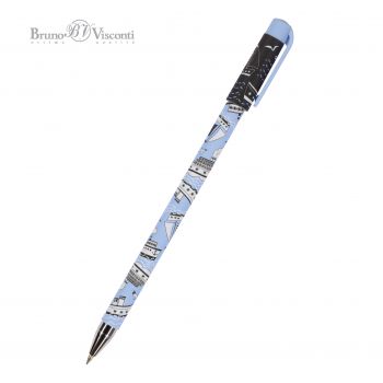 Ручка шар.синяя "HappyWrite. Пароходики" 0,5мм